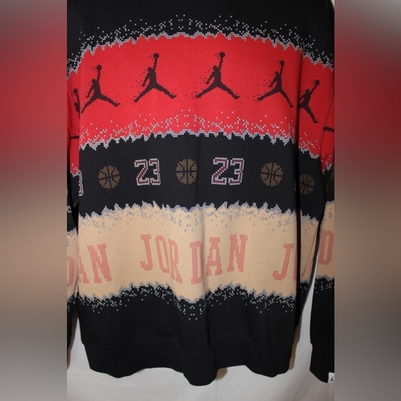 Men’s Air Jordan Basketball Holiday Fleece Crewneck Sweatshirt Size XL - Picture 4 of 12